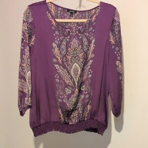 Apt. 9 Women's Violet Paisley Blouse